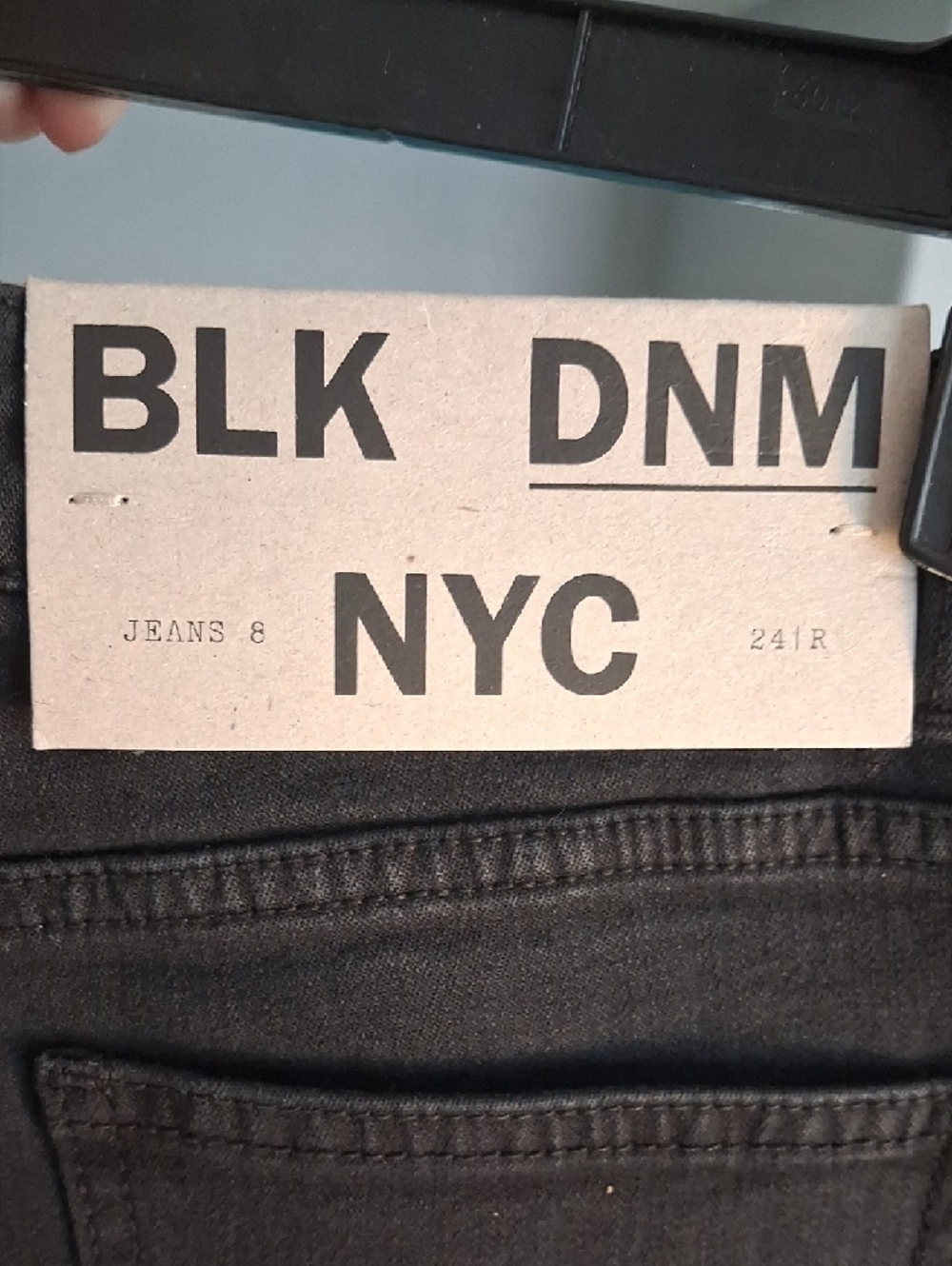 BLK DNM Black Skinny High-Rise Jeans with Ankle Zips - Picture 3 of 9